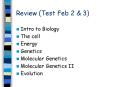 Review (Test Feb 2 PowerPoint PPT Presentation