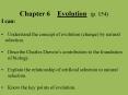 Chapter 6  Evolution (p. 154) PowerPoint PPT Presentation