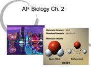 AP Biology Ch. 2