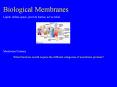 Biological Membranes PowerPoint PPT Presentation