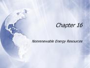 Nonrenewable Energy Resources