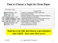 Time to Choose a Topic for Term Paper PowerPoint PPT Presentation