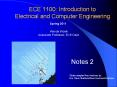 ECE 1100: Introduction to Electrical and Computer Engineering PowerPoint PPT Presentation
