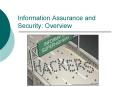 Information Assurance and Security: Overview PowerPoint PPT Presentation