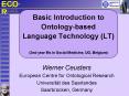 Basic Introduction to Ontology-based Language Technology (LT) (2nd year Ms in Social Medicine, UG, Belgium) PowerPoint PPT Presentation