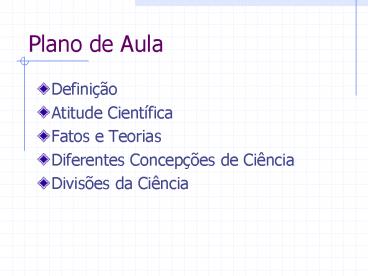 Plano de Aula