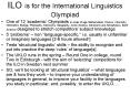 ILO is for the International Linguistics Olympiad PowerPoint PPT Presentation