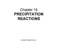 Chapter 19 PRECIPITATION REACTIONS