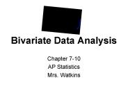 Bivariate Data Analysis