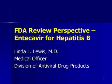 FDA Review Perspective 
