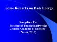Some Remarks on Dark Energy PowerPoint PPT Presentation