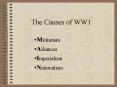 The Causes of WW1 PowerPoint PPT Presentation