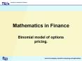 Mathematics in Finance PowerPoint PPT Presentation