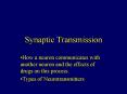 Synaptic Transmission PowerPoint PPT Presentation