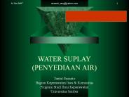 WATER SUPLAY (PENYEDIAAN AIR)