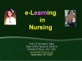 e-Learning  in Nursing PowerPoint PPT Presentation