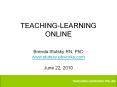 TEACHING-LEARNING ONLINE PowerPoint PPT Presentation