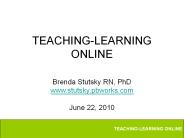 TEACHING-LEARNING ONLINE