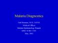 Malaria Diagnostics PowerPoint PPT Presentation