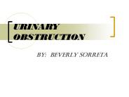 URINARY OBSTRUCTION