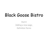 Black Goose Bistro
