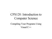 CPS120: Introduction to Computer Science
