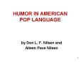 HUMOR IN AMERICAN POP LANGUAGE PowerPoint PPT Presentation