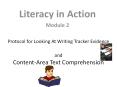 Protocol for Looking At Writing Tracker Evidence and Content-Area Text Comprehension PowerPoint PPT Presentation