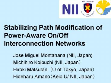 Jose Miguel Montanana (NII, Japan)