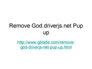 Remove God.driverjs.net Pup up
