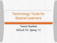 Technology Tools for Special Learners