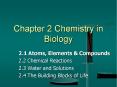 Chapter 2 Chemistry in Biology PowerPoint PPT Presentation