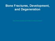 Bone Fractures, Development, and Degeneration