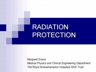 RADIATION PROTECTION