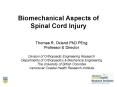 Biomechanical Aspects of Spinal Cord Injury PowerPoint PPT Presentation
