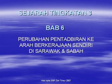 SEJARAH TINGKATAN 3 BAB 6