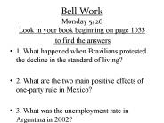 Bell Work Monday 5/26