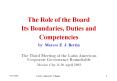 The Role of the Board  Its Boundaries, Duties and Competencies PowerPoint PPT Presentation