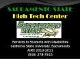 SACRAMENTO STATE High Tech Center PowerPoint PPT Presentation