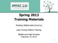 Spring 2013 Training Materials PowerPoint PPT Presentation