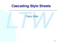 Cascading Style Sheets PowerPoint PPT Presentation