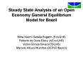 Steady State Analysis of an Open Economy General Equilibrium Model for Brazil PowerPoint PPT Presentation