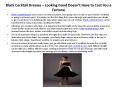 Black Cocktail Dresses – Looking Good Doesn’t Have to Cost You a Fortune PowerPoint PPT Presentation