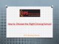 How to Choose the Right Driving School