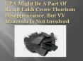 UPA Might Be A Part Of Rs.48 Lakh Crore Thorium Disappearance, But VV Minerals Is Not Involved PowerPoint PPT Presentation