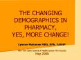 THE CHANGING DEMOGRAPHICS IN PHARMACY, YES, MORE CHANGE! PowerPoint PPT Presentation