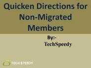 Quicken Directions For Non-Migrated Members