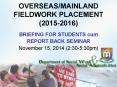 OVERSEAS/MAINLAND FIELDWORK PLACEMENT (2015-2016) PowerPoint PPT Presentation