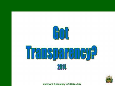 Vermont Secretary of State Jim Condos