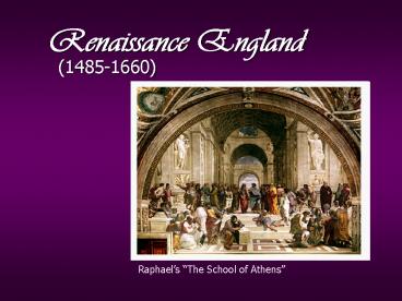 Renaissance England